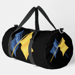 Blaue und goldene Flaggen Duffle Bag