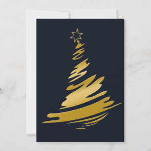 blaue und goldene geschäftliche Weihnachtsgrüße Feiertagskarte