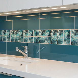 Blaue und goldene glitzernde Marmor  Fliese