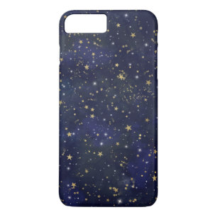 Blaue und goldene himmlische Sterne whimsical Wate Case-Mate iPhone Hülle