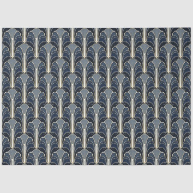 Blaue und goldene Kirche Santa Maria delle Grazie Seidenpapier (Vorderseite)