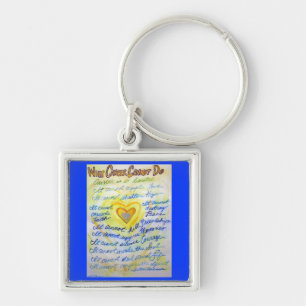 Blaue und goldene Krebserkrankung können Keychain  Schlüsselanhänger