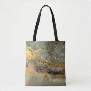 Blaue und goldene Marmormuster