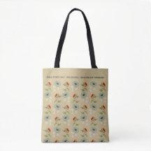 Blaue und goldene Sonnenblumen-Tasche 'Rise Rooted