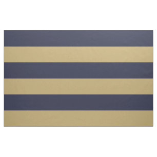 Blaue und goldene Streifen großen Maßstabs Stoff