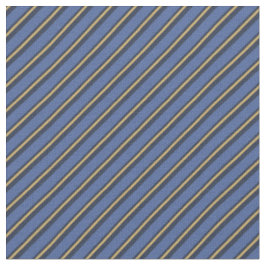 Blaue und goldene Streifen Stoff