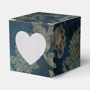 Blaue und goldene vintage Märchen-Damaskus-Muster Geschenkschachtel