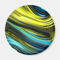 Blaue und goldfarbene Abstrakte Seide- und Satin-R