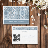 BLAUE UND GRAU SPANISCHE TILES ENCLOUSURE CARD