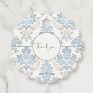 Blaue und graue Bildlaufgestaltung Geschenkanhänger