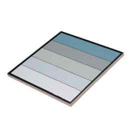 Blaue und graue Farbstreifen auf Aquarellpapier Fliese