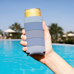 Blaue und graue Farbstreifen auf Wasserfarbenpapie Selters Dosenkühler