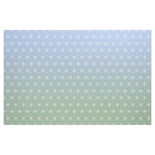 Blaue und grüne Asanoha (kleine Asche) Stoff (Fat Quarter (45,7 x 55,9 cm))