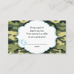 Blaue und grüne Camouflage Rafflekarten oder Begleitkarte