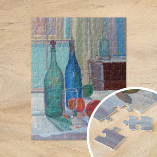 Blaue und grüne Flaschen und Orangen Spencer Gor Puzzle