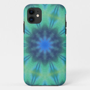 Blaue und grüne Gefärbte Krawatte iPhone 11 Hülle