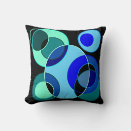 Blaue und grüne Kreise Kissen