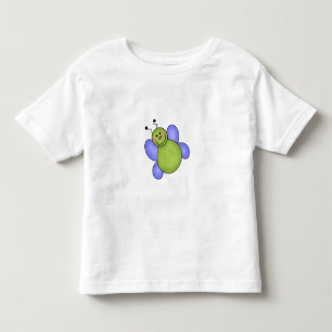 Blaue und grüne lächelnde Wanze Kleinkind T-shirt
