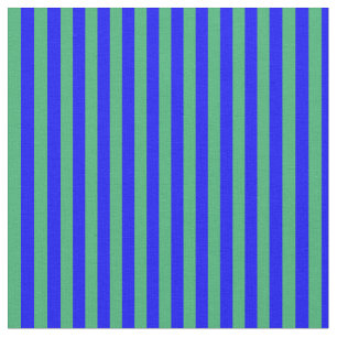 Blaue und grüne Linien Muster Stoff