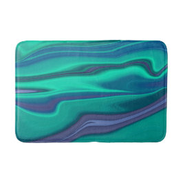 Blaue und grüne Marmormatte Badematte