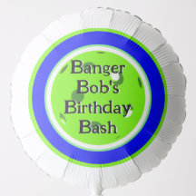 Blaue und grüne Pickleball Geburtstag Personalisie
