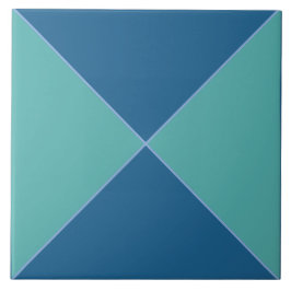 Blaue und grüne Rautenmuster Fliese