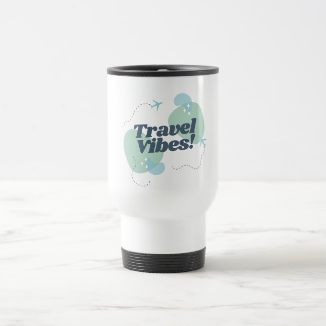 Blaue und grüne Reisen Reisen/Tasse des Nahverkehr Reisebecher (Mittel)