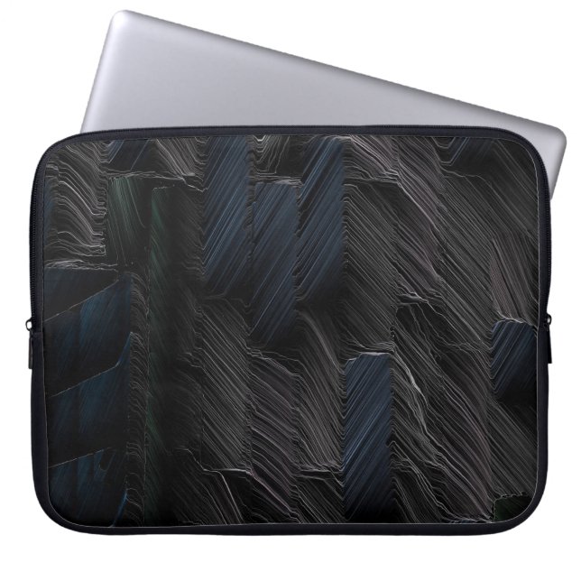 Blaue und grüne Stifte auf blauem Kunststoffbehält Laptopschutzhülle (Vorderseite)