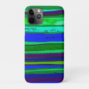 Blaue und grüne Streifen Case-Mate iPhone Hülle