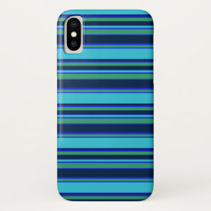Blaue und grüne Streifen Case-Mate iPhone Hülle