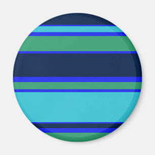 Blaue und grüne Streifen Magnet