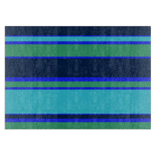 Blaue und grüne Streifen Schneidebrett