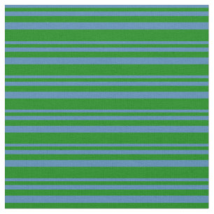 Blaue und grüne Streifenmuster Stoff