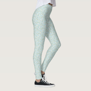 Blaue und grüne Vogelmuster Leggings
