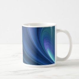 Blaue und grüne weiche Sand-Wellen Kaffeetasse
