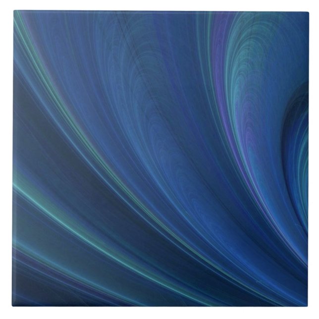 Blaue und grüne weiche Sandwellen Fliese (Vorderseite)