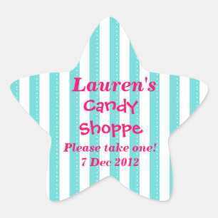 blaue und heiß rosa Sandy Shoppe Sticker