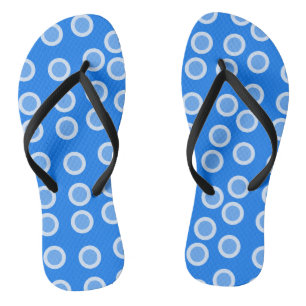 Blaue und hellblaue Kreise Flip Flops