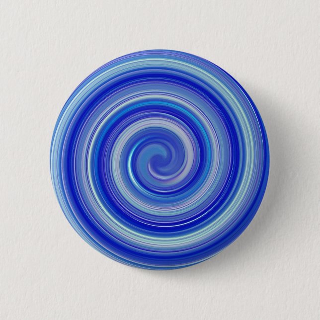 Blaue und hellblaue Spirale Button (Vorderseite)