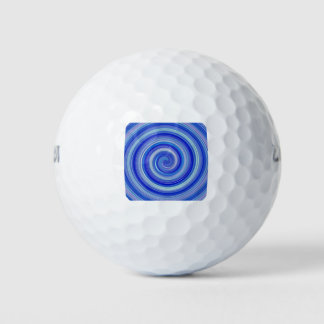 Blaue und hellblaue Spirale Golfball