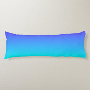 Blaue und helle Neonaqua Ombré Schatten-Neonfarbe Seitenschläferkissen