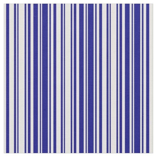 Blaue und hellgelbe Streifen/Linienmuster Stoff (Nahaufnahme)
