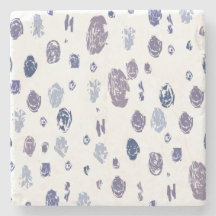 Blaue und lila abstrakte Regentropfen