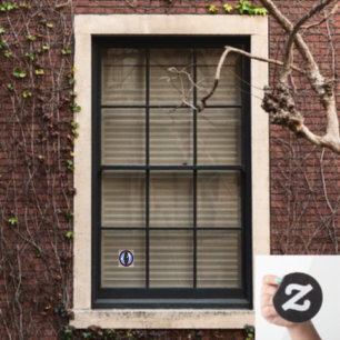 Blaue und Lila Dragons Auge Fensteraufkleber