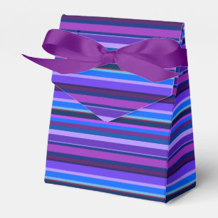 Blaue und lila horizontale Streifen Geschenkschachtel