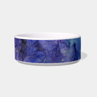 Blaue und lila Katzenfutter Napf