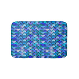 Blaue und lila Meerjungwaagen Badematte