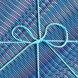 Blaue und lila Moiré-Streifen - Abstrakt, schlampi Geschenkpapier