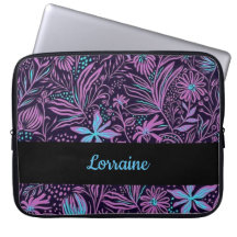 Blaue und lila neonale Blume