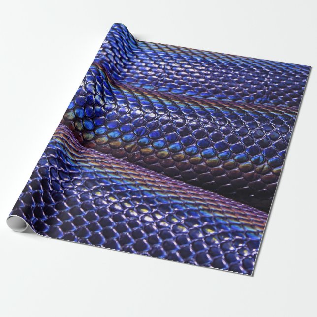 Blaue und lila Schlange Geschenkpapier (Ungerollt)